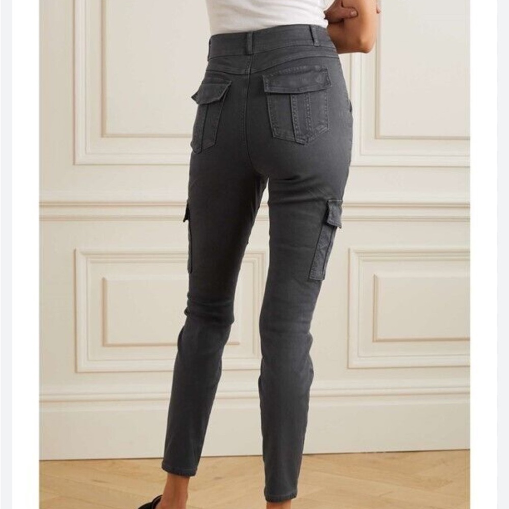 Spanx gray twill utility pants XS